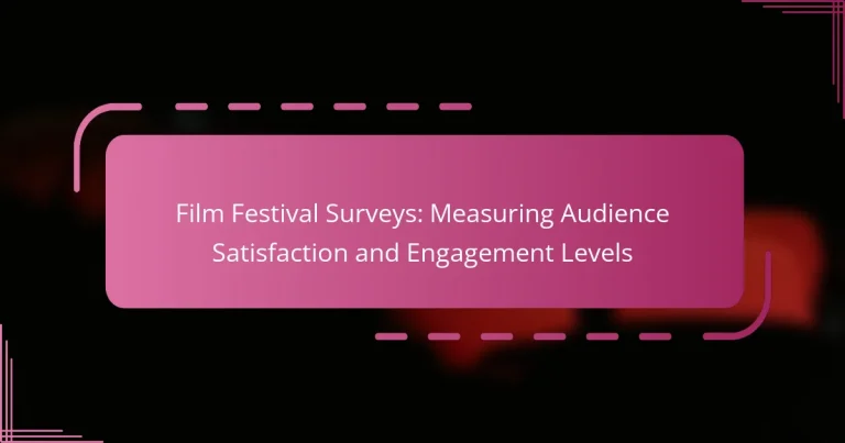 Film Festival Surveys: Measuring Audience Satisfaction and Engagement Levels