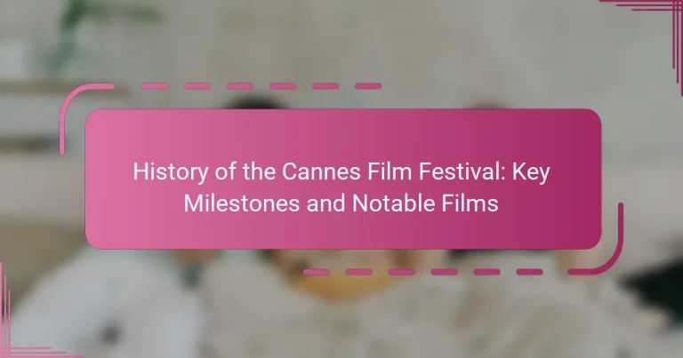 History of the Cannes Film Festival: Key Milestones and Notable Films