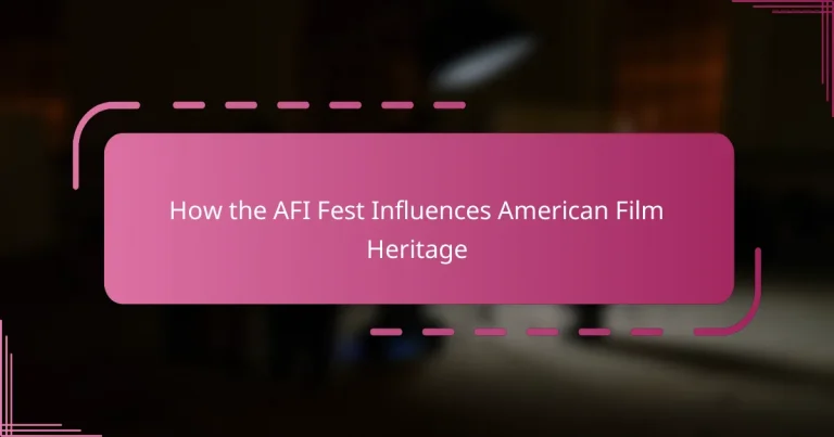 How the AFI Fest Influences American Film Heritage
