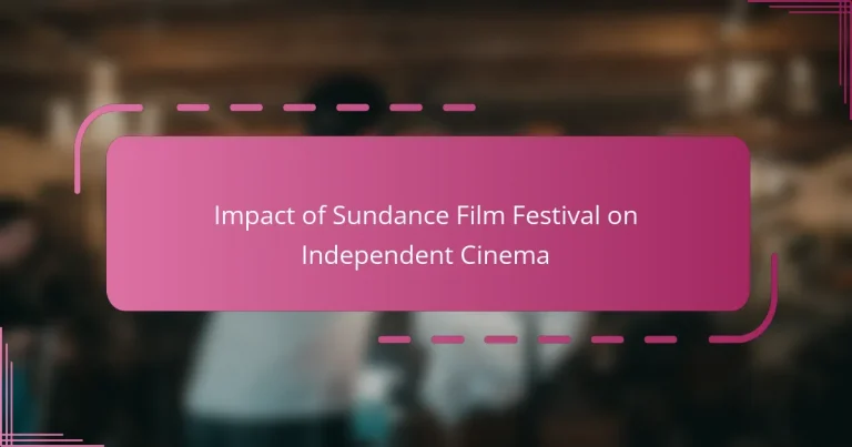 Impact of Sundance Film Festival on Independent Cinema