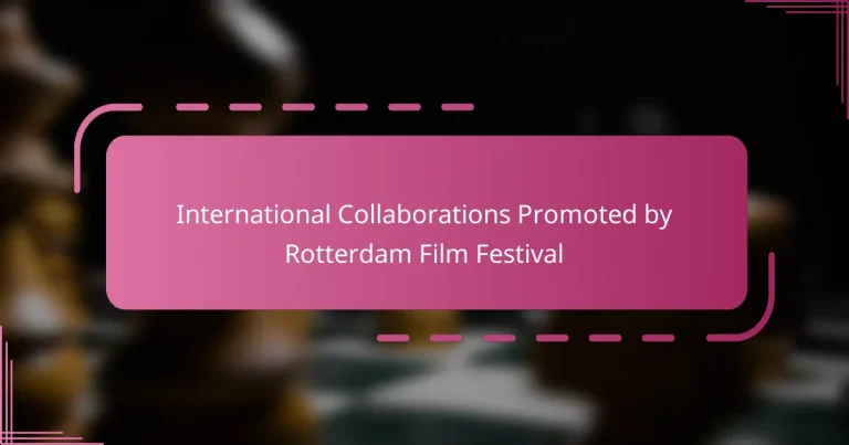 International Collaborations Promoted by Rotterdam Film Festival