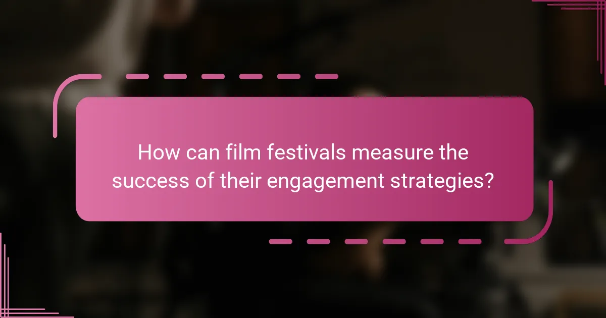 How can film festivals measure the success of their engagement strategies?