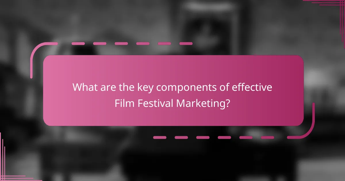 What are the key components of effective Film Festival Marketing?