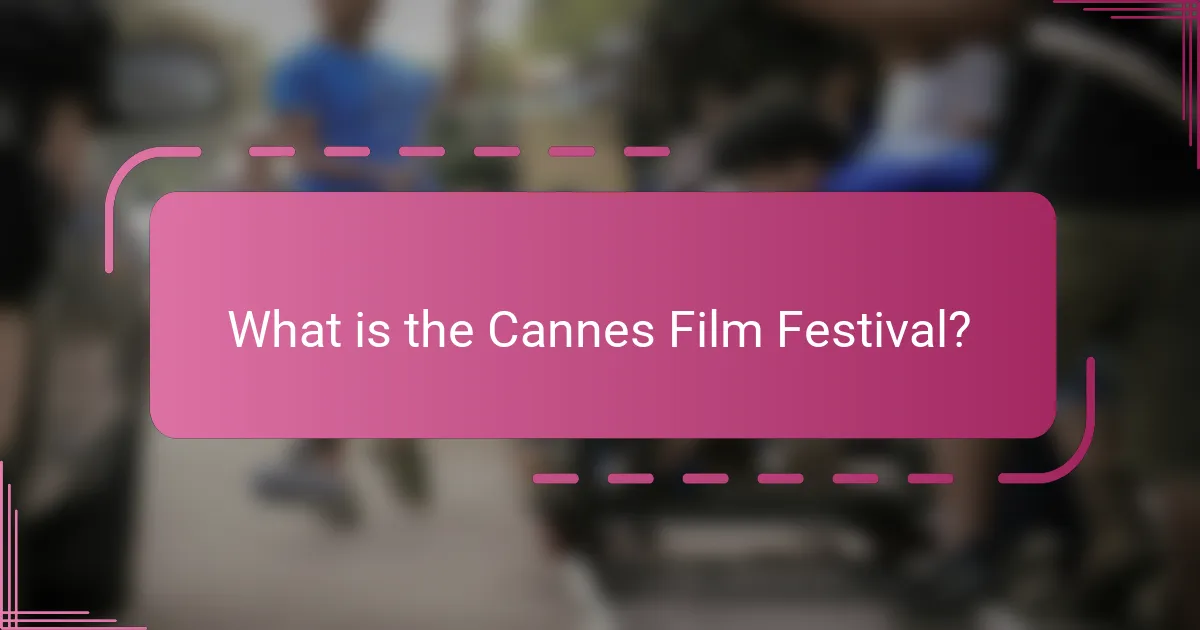 What is the Cannes Film Festival?