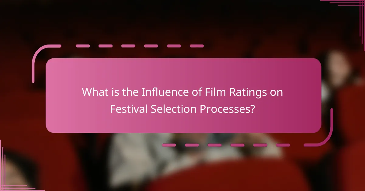 What is the Influence of Film Ratings on Festival Selection Processes?