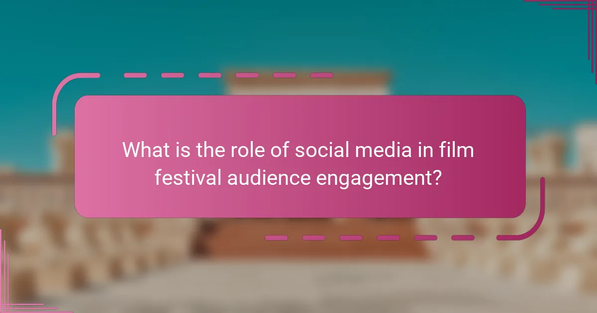 What is the role of social media in film festival audience engagement?