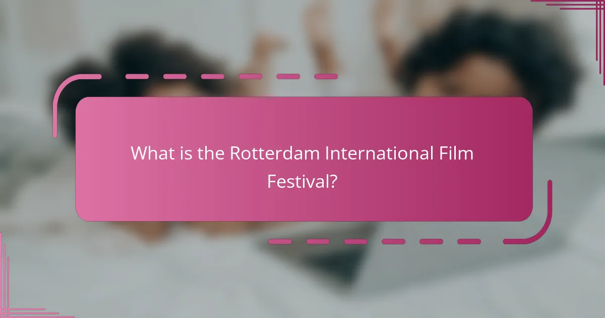 What is the Rotterdam International Film Festival?