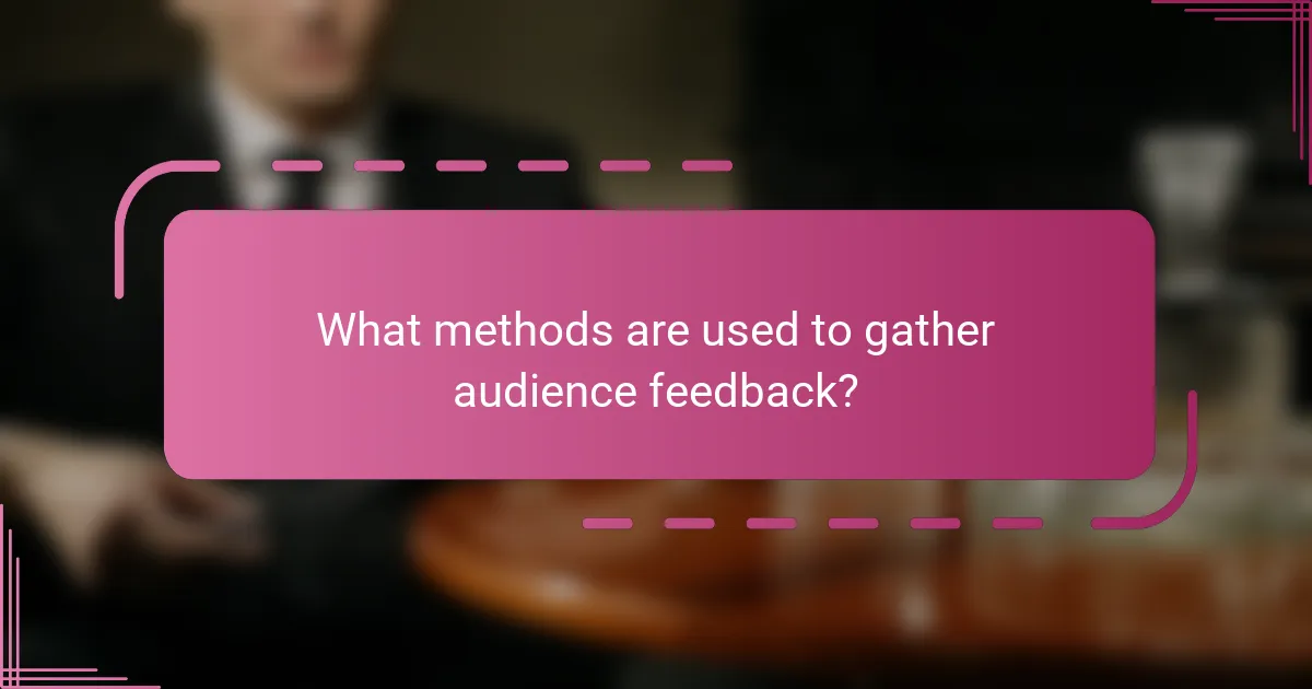 What methods are used to gather audience feedback?